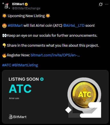 BitMart Airtel Listing