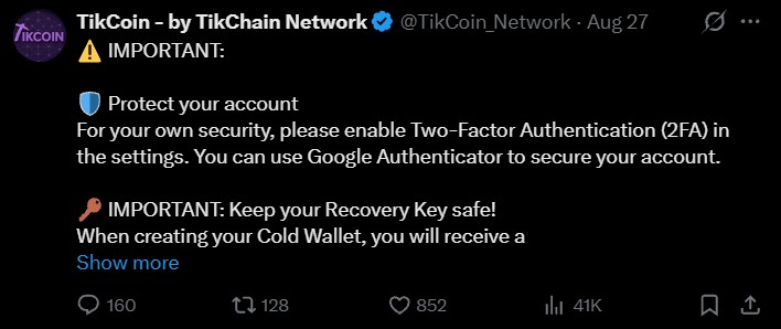 Tikcoin network Latest News