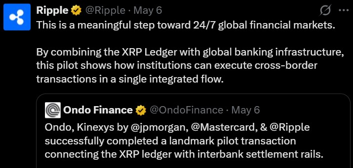 Ripple partnership announcement