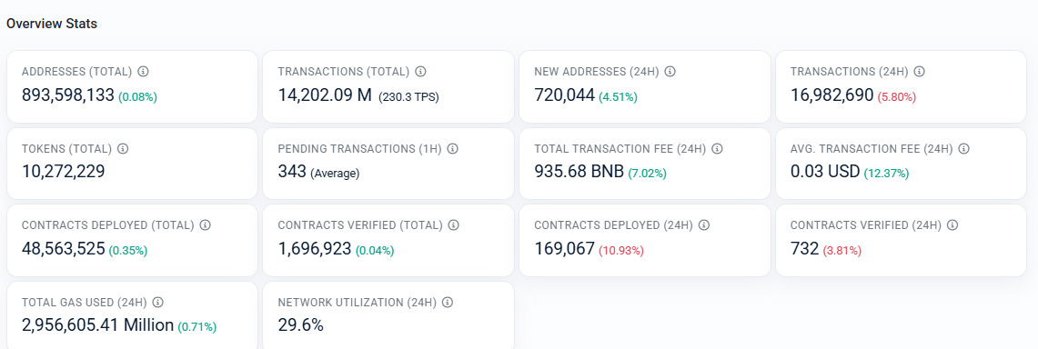 BNB Chain Network Activity Snapshot