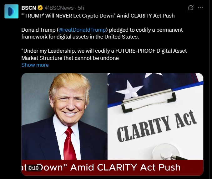 Trump Speaks on CLARITY Act and Crypto Haters Trump Speaks on CLARITY Act and Crypto Haters