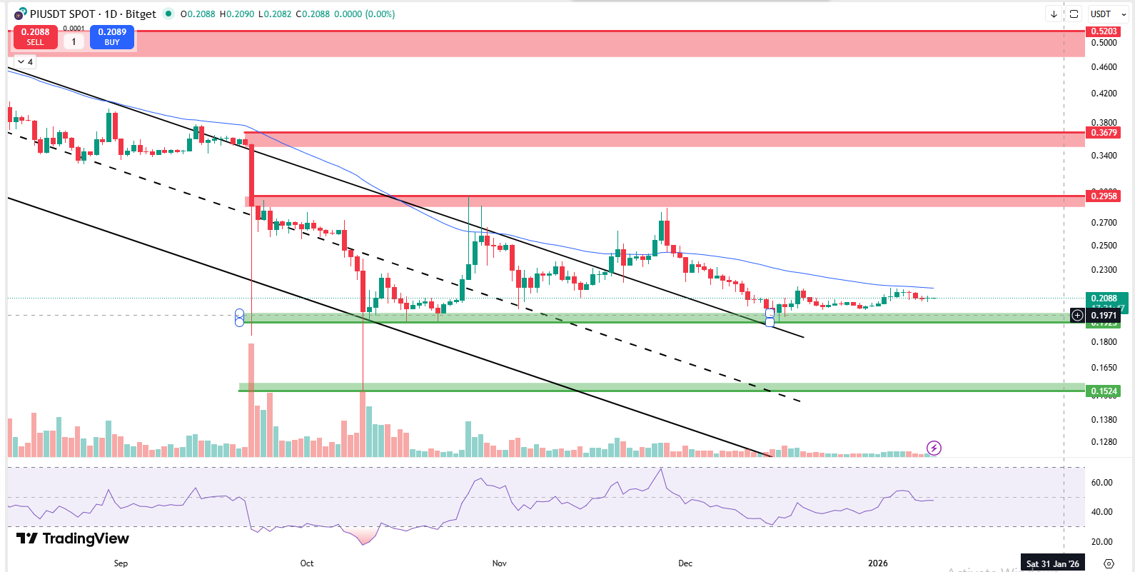 PI NETWROK 1 DAY CHART