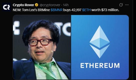 BitMine added 42,197 ETH