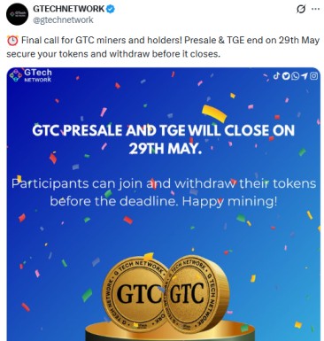 gtc presale and tge end soon