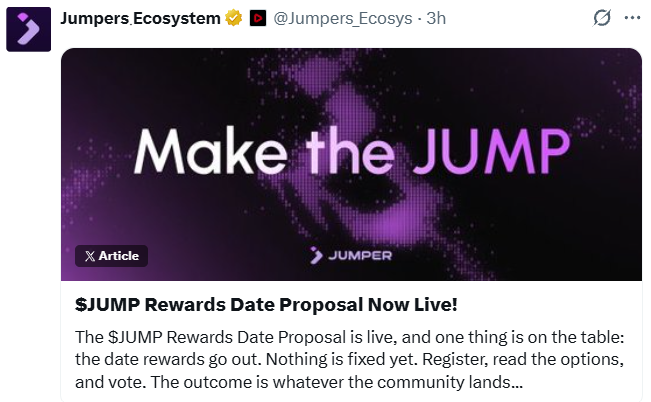Jumper reward proposal Jumper reward proposal