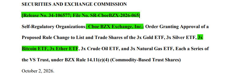 SEC New 3x ETP Rule