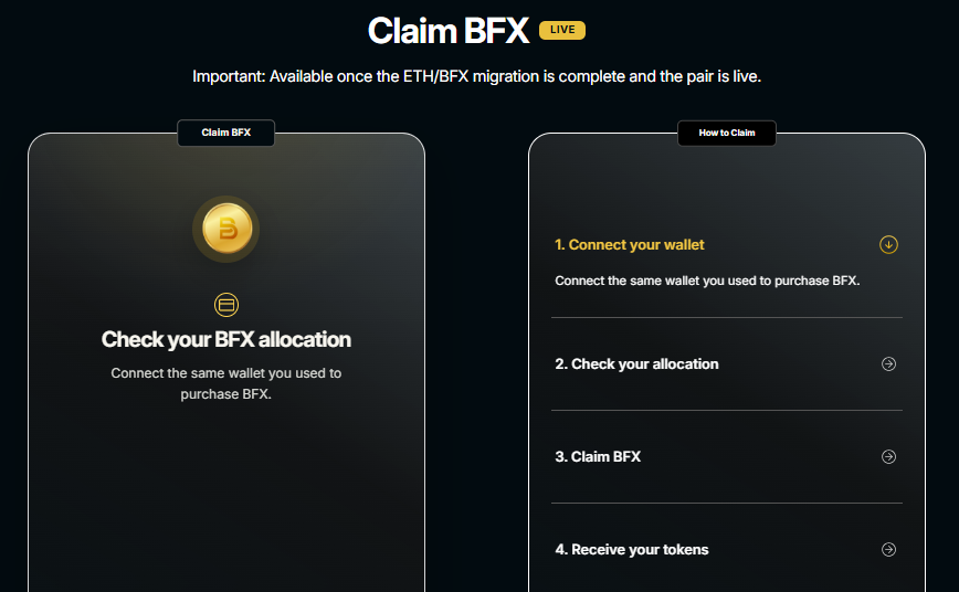 BFX claim is live
