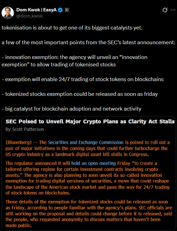 DOM KWOK tweet on SEC DOM KWOK tweet on SEC