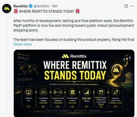 Remittix launch update