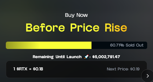 Remittix presale image from offficial dashboard