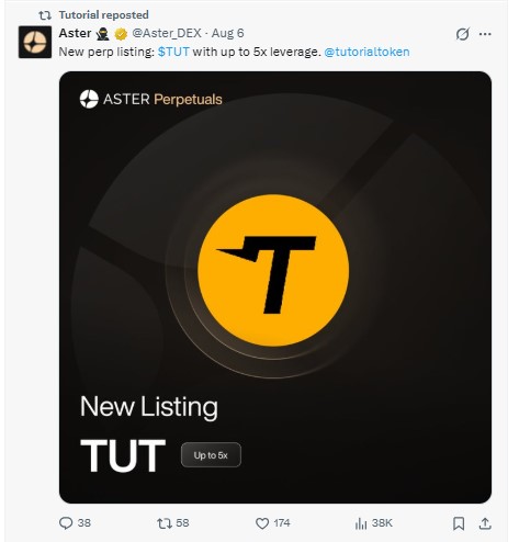 Image title The Aster DEX listing post Image title The Aster DEX listing post