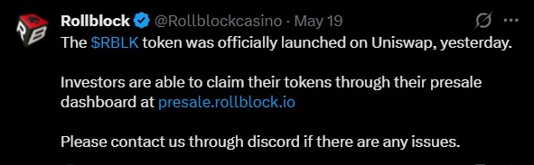 Rollblock launch date