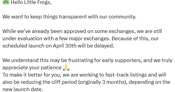little pepe launch delay