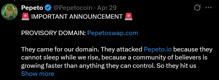 Pepeto Domain hack update
