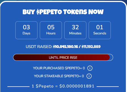 pepeto presale price pepeto presale price