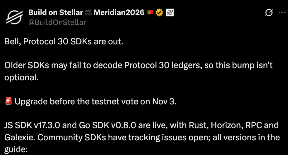 Stellar Official tweet