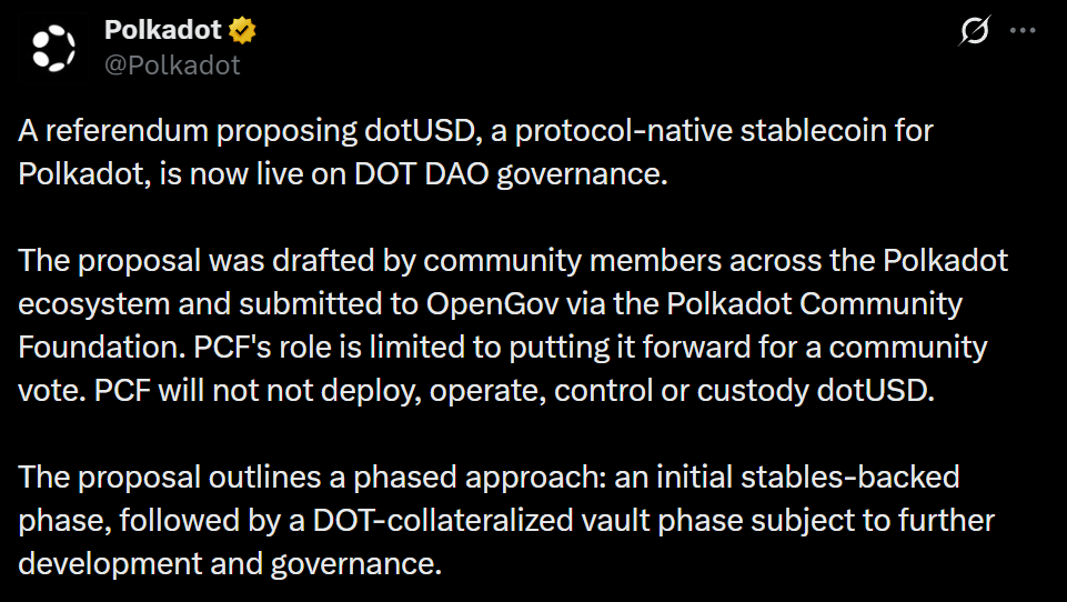 Information by Polkadot on x Information by Polkadot on x
