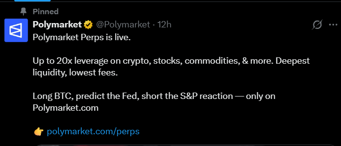 new perpetual futures Polymarket Perps, went live on September 4, 2026