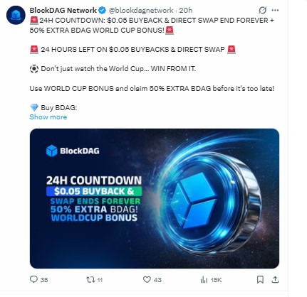 BlockDAG news on x