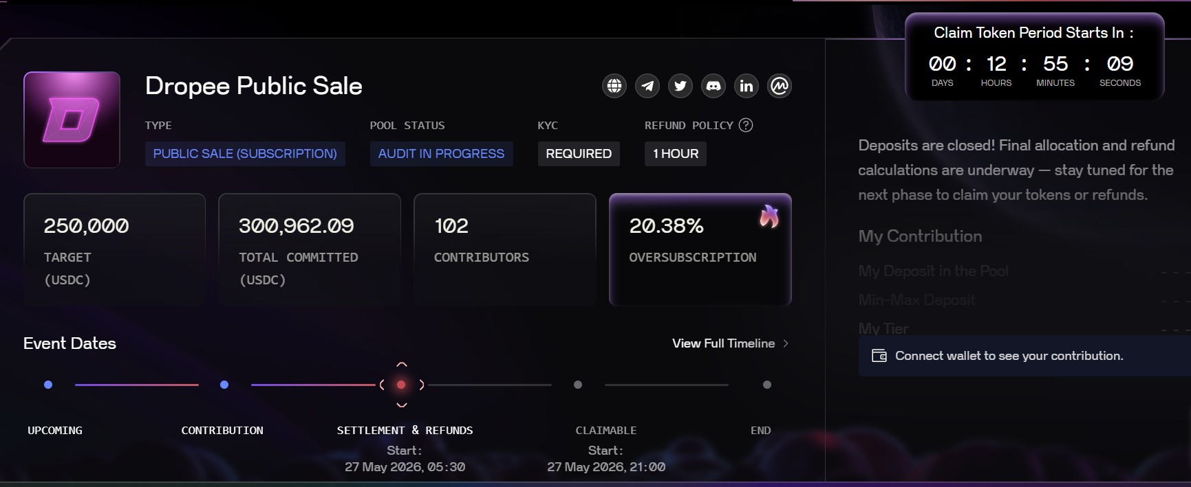 Dropee Public Sale Details Dropee Public Sale Details