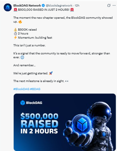$500,000 was raised within two hours $500,000 was raised within two hours