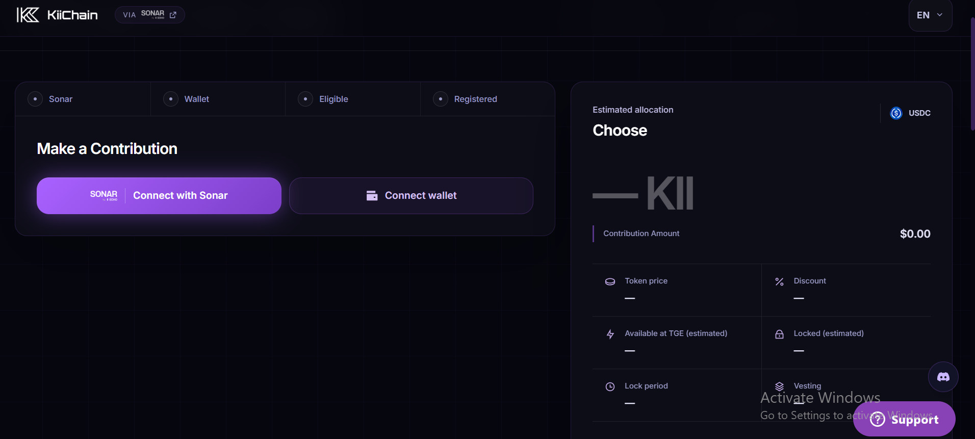 kiichain presale platform
