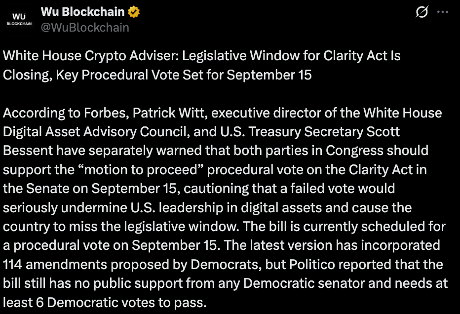 Wublockchain official Tweet