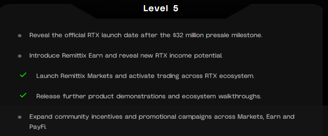 RTX Roadmap Progress Through Level 5 RTX Roadmap Progress Through Level 5
