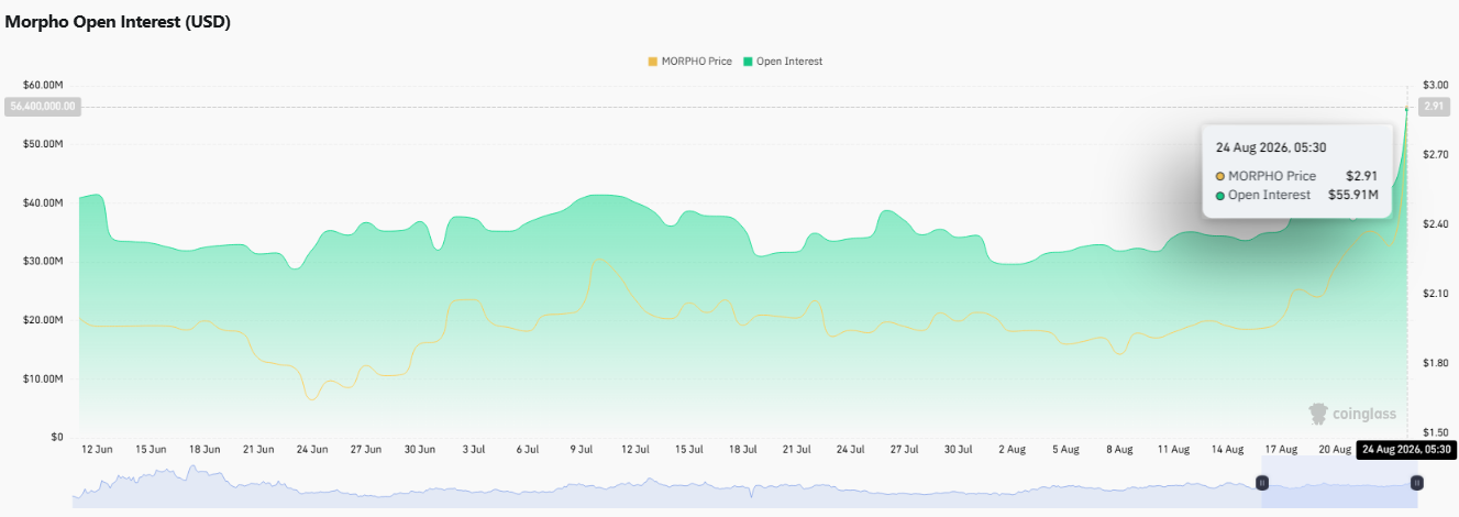 Morpho open intrest data chart today