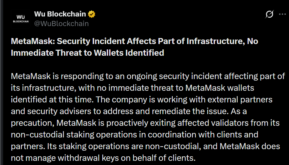 Information by Wu Blockchain on X Information by Wu Blockchain on X