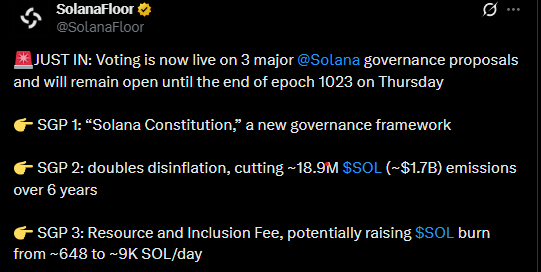 Voting Goes Live on Three Governance Proposals Voting Goes Live on Three Governance Proposals