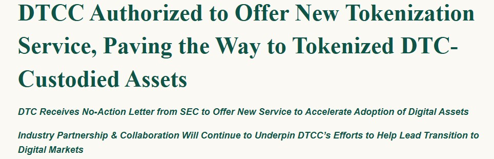 DTCC press release DTCC press release