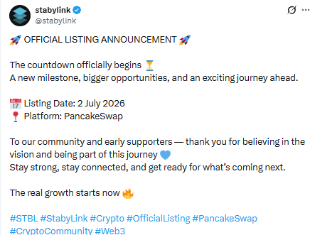 StabyLink has confirmed its official listing StabyLink has confirmed its official listing