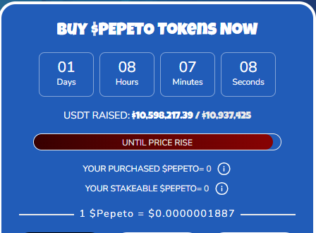 pepeto presale price