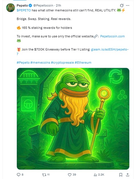 A recent post from the project account