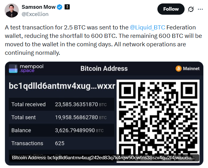 Samson Mow Post on X Samson Mow Post on X