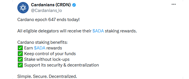 ADA staking Reward ADA staking Reward