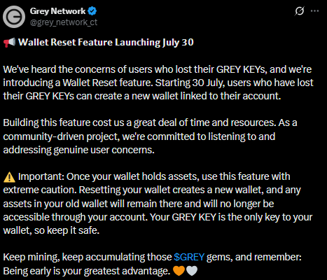 Official X post of Grey Network Official X post of Grey Network