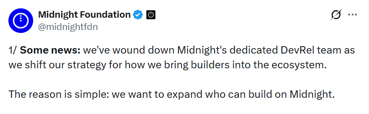 Midnight Foundation announcement