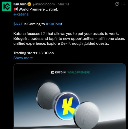 Katana KuCoin listing