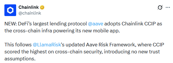 Chainlink news Aave CCIP 