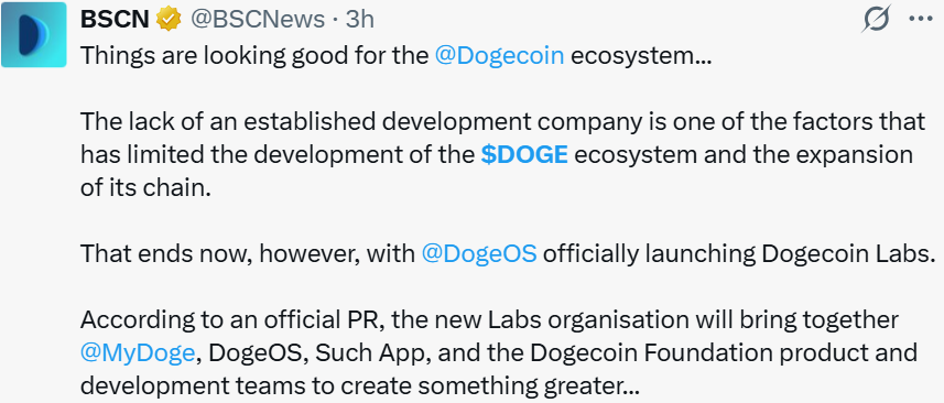 Dogecoin News Today: Dogecoin Labs Cites an Official PR Image title Dogecoin News Today: Dogecoin Labs Cites an Official PR Image title