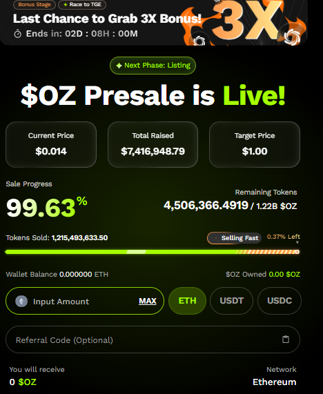 Ozak AI Presale 