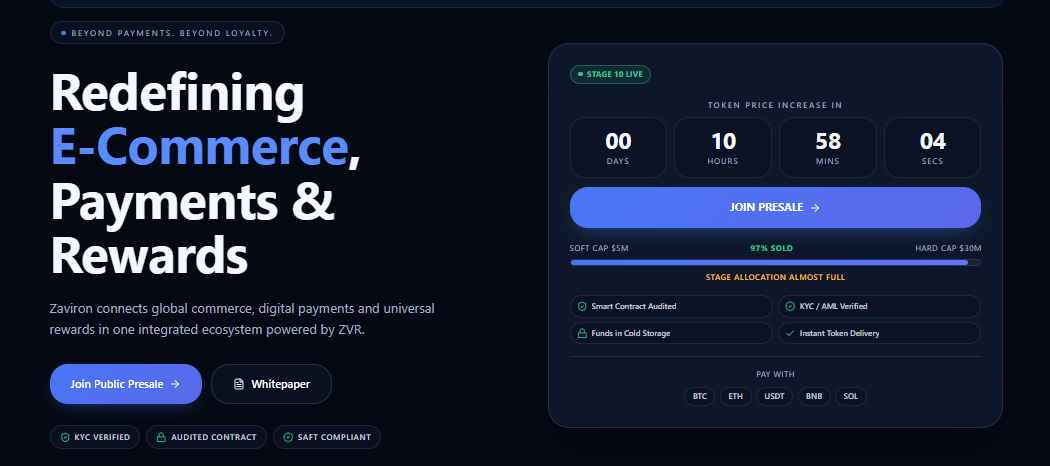 Zaviron Presale Update