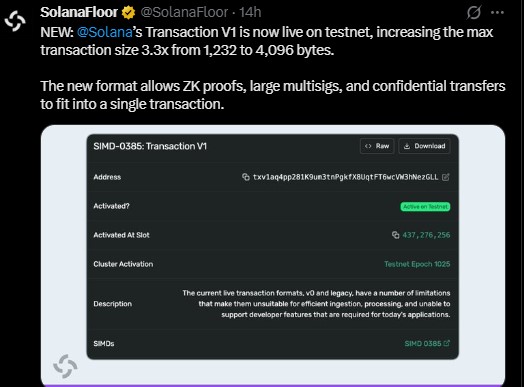 Transaction V1 Goes Live on Testnet Transaction V1 Goes Live on Testnet