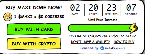 $MAXI Presale Price Update