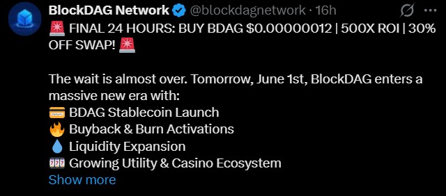 BlockDAG Event countdown