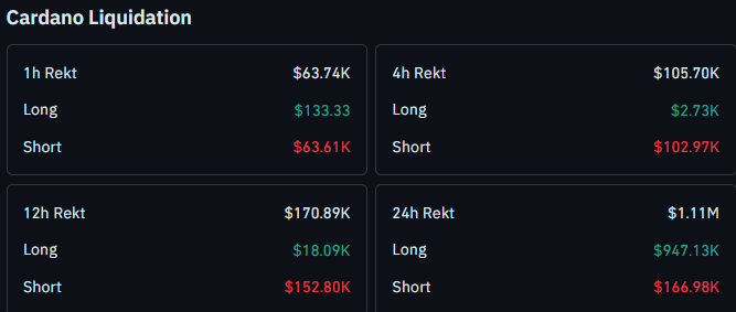 Cardano liquidation data
