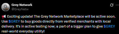 Grey network First Tweet Grey network First Tweet