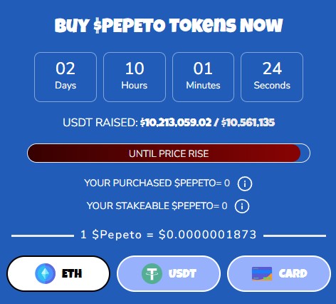 Pepeto Presale Update